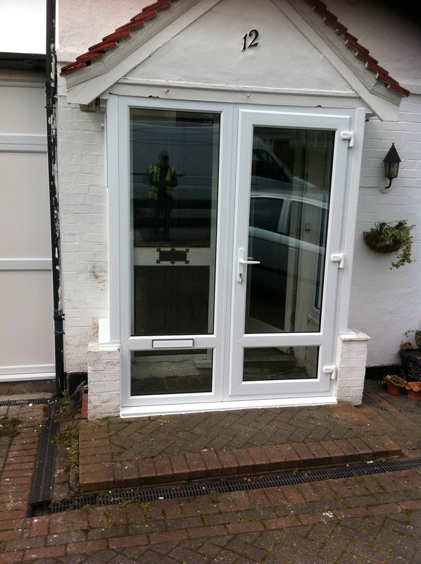 uPVC French doors fitted as front entrance in Coulsdon